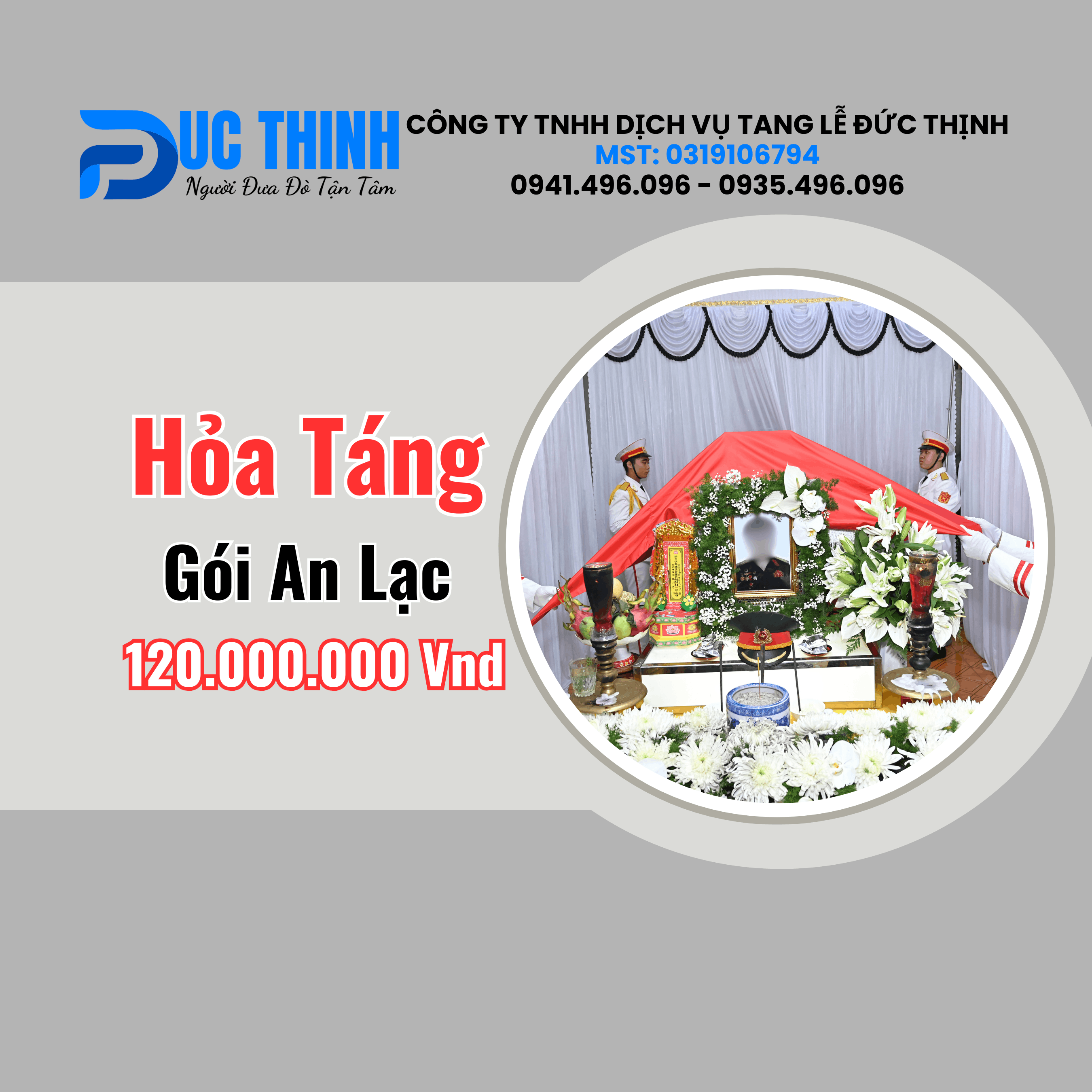 Gói Hỏa Táng Trọn Gói An Lạc – Giá 120.000.000đ – Phục Vụ Toàn TP.HCM – Đức Thịnh